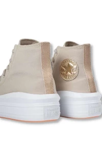 Tênis Converse Chuck Taylor All Star Move Hi Authentic Glam - Bege / ouro